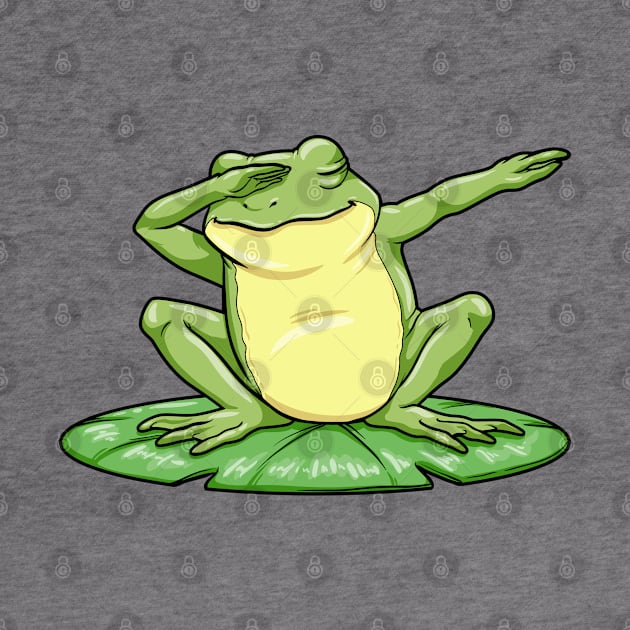 Funny frog at dabbing by Markus Schnabel